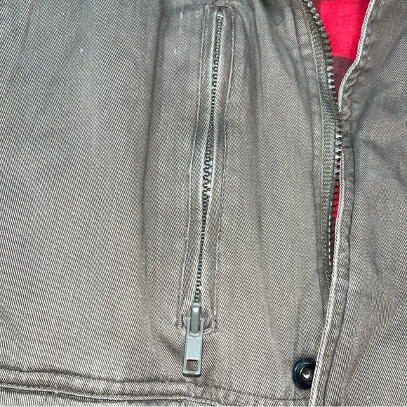 Hardy Amies LUNDON Elmer Fudd hooded VEST Reversible Red Black checkered FLANNEL - Picture 8 of 16